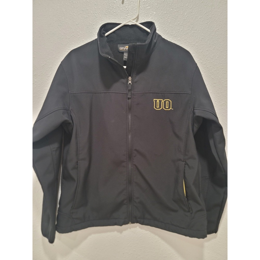 oregon ducks jacket soft shell black UO full zip size XXL water repellent